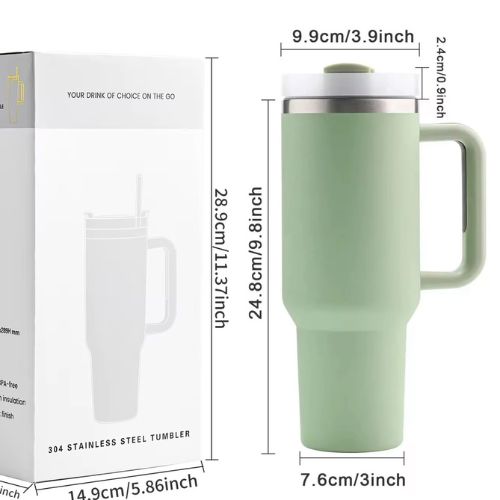 HYDROX - 900ml Gym Water Bottle / Tumbler with Straw and Handle (Pastel Green)