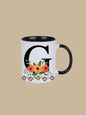 11oz Ceramic Mug with Letter "G" Initial