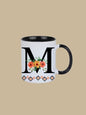 11oz Ceramic Mug with Letter "M" Initial