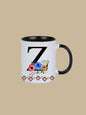 11oz Ceramic Mug with Letter "Z" Initial