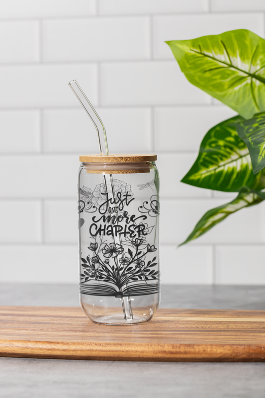 16 oz Clear or Frosted Can-Shaped Glass Cup #0015