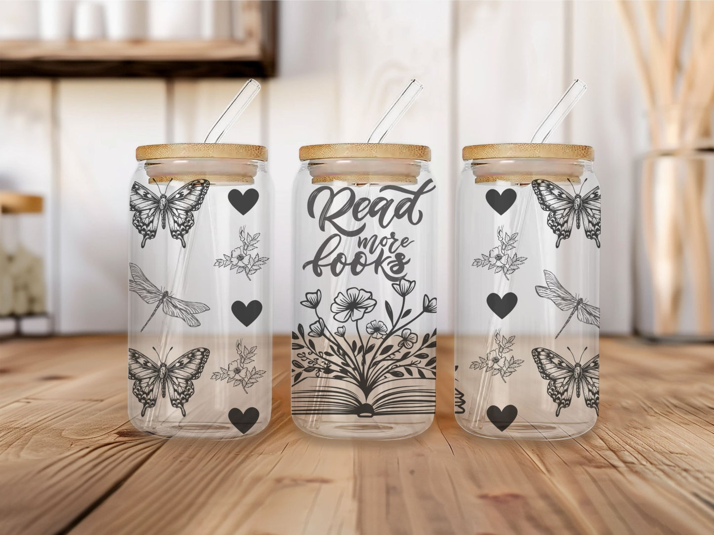 16 oz Clear or Frosted Can-Shaped Glass Cup #0011