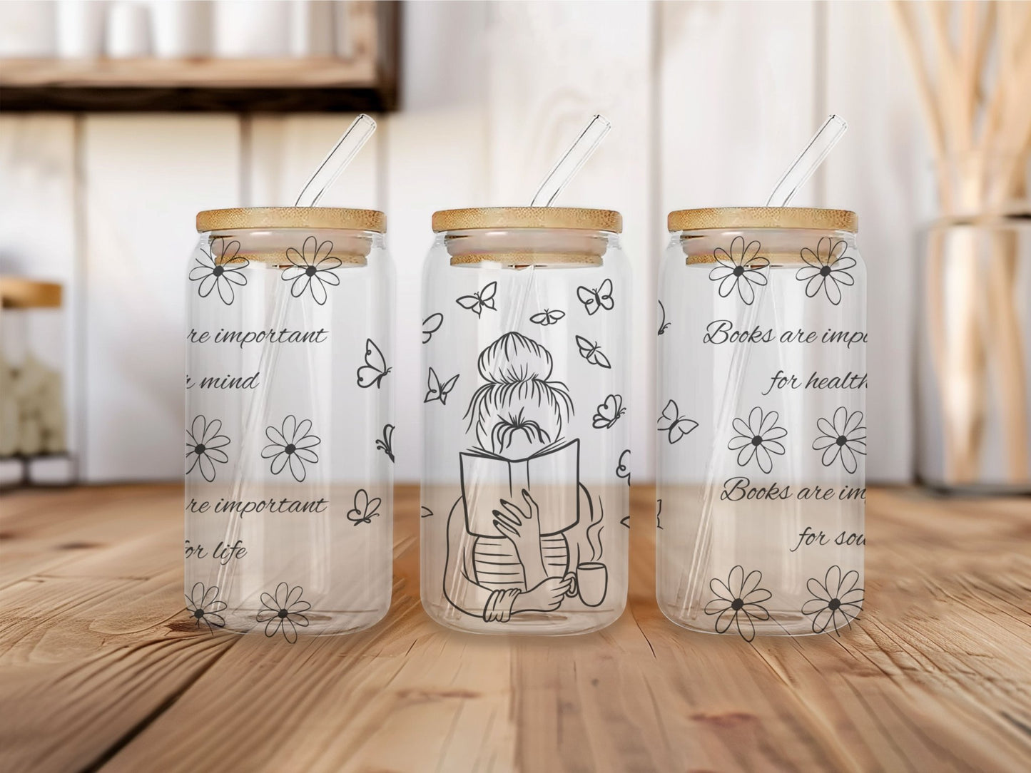 16 oz Clear or Frosted Can-Shaped Glass Cup #0016