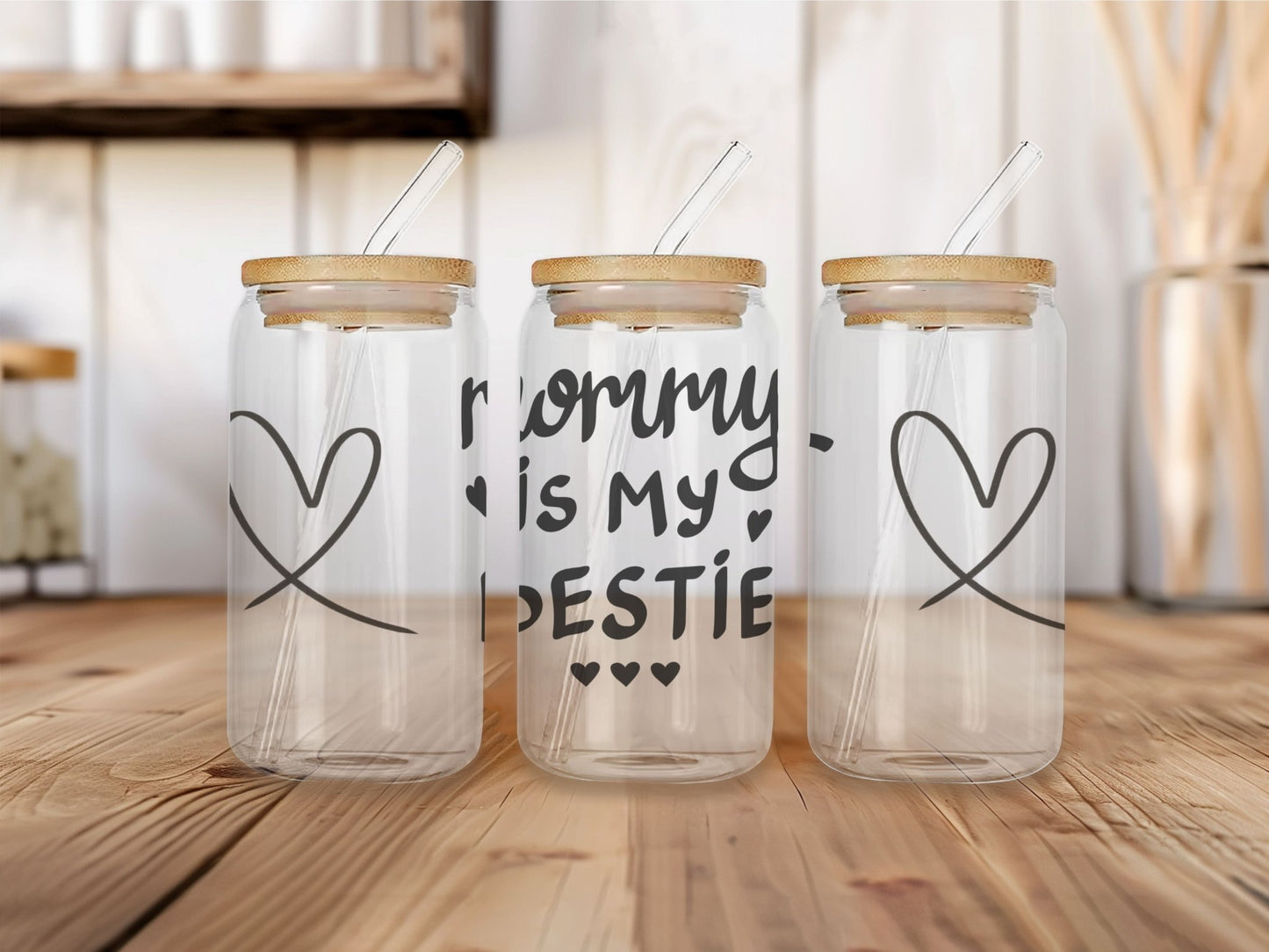 16 oz Clear or Frosted Can-Shaped Glass Cup #0019