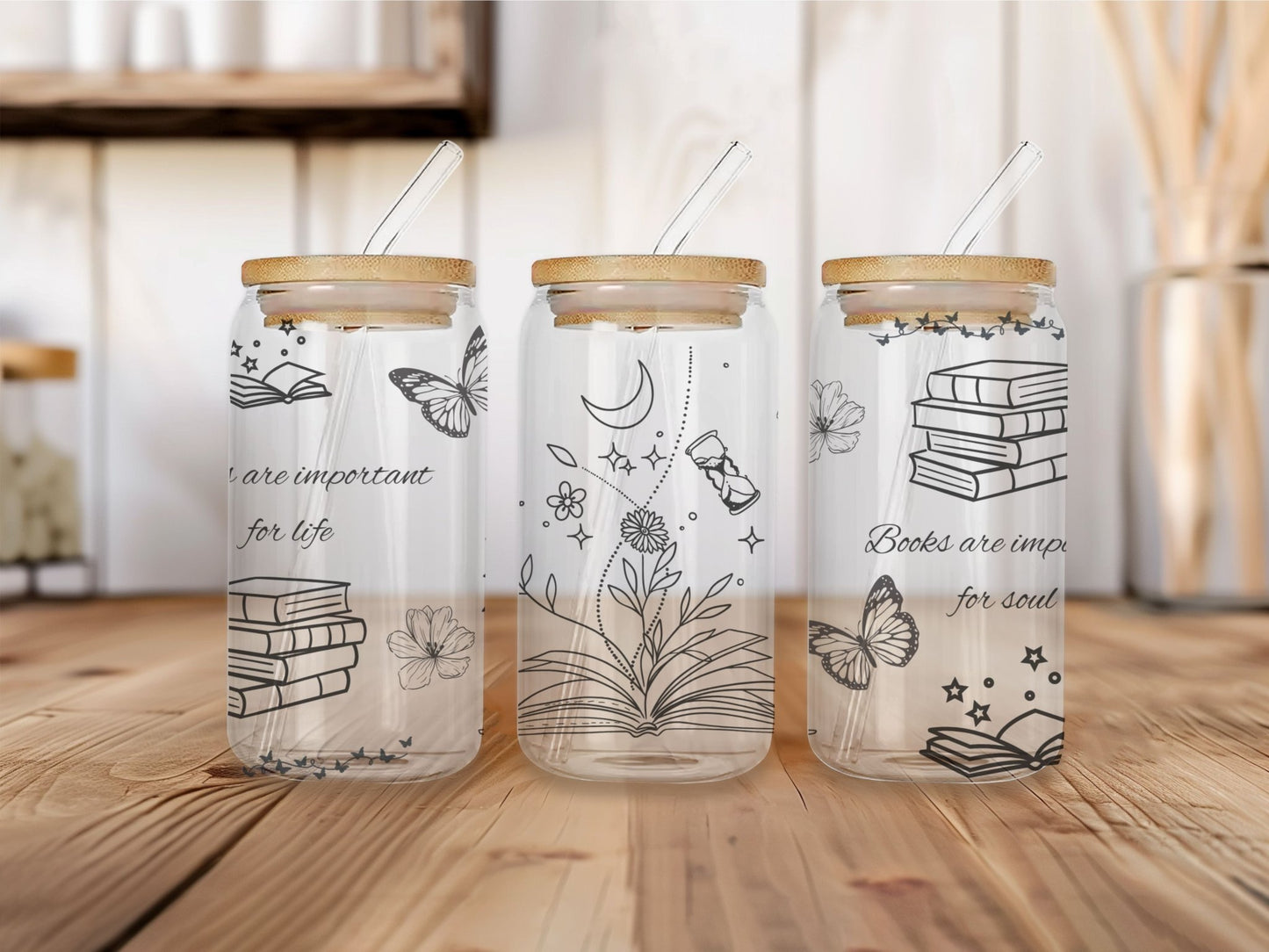 16 oz Clear or Frosted Can-Shaped Glass Cup #0024