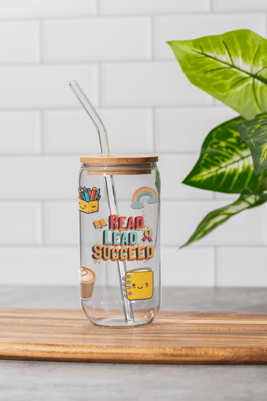 16 oz Clear or Frosted Can-Shaped Glass Cup #003