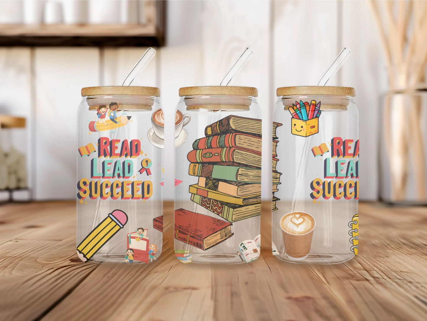 16 oz Clear or Frosted Can-Shaped Glass Cup #003