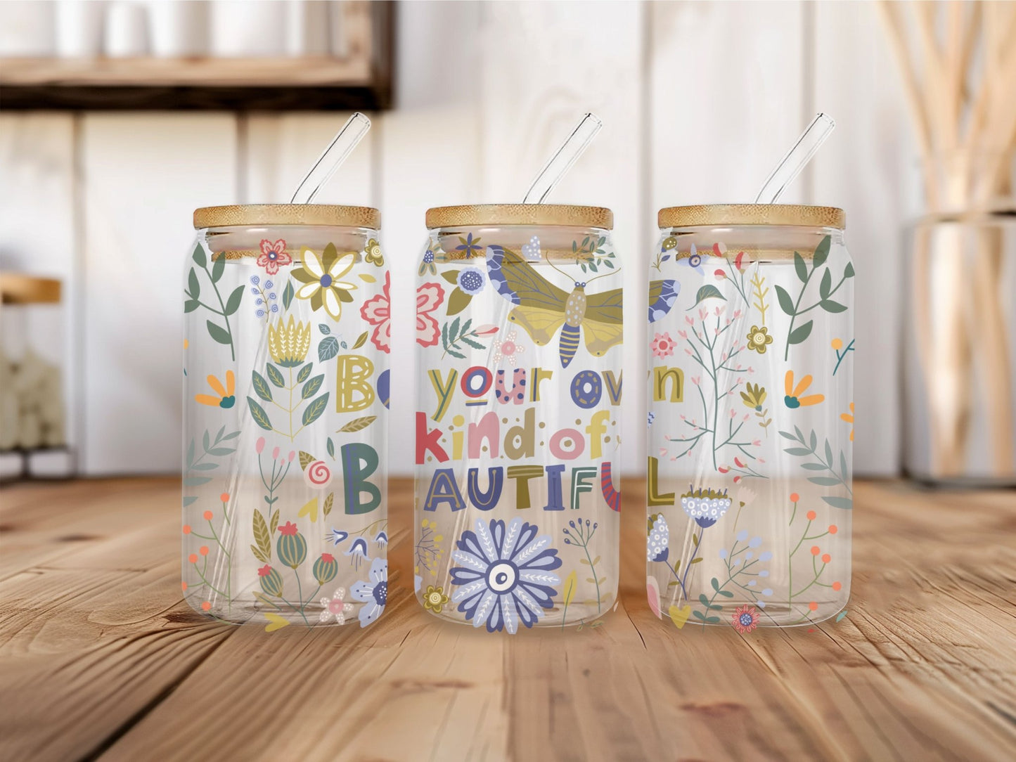 16 oz Clear or Frosted Can-Shaped Glass Cup #0030