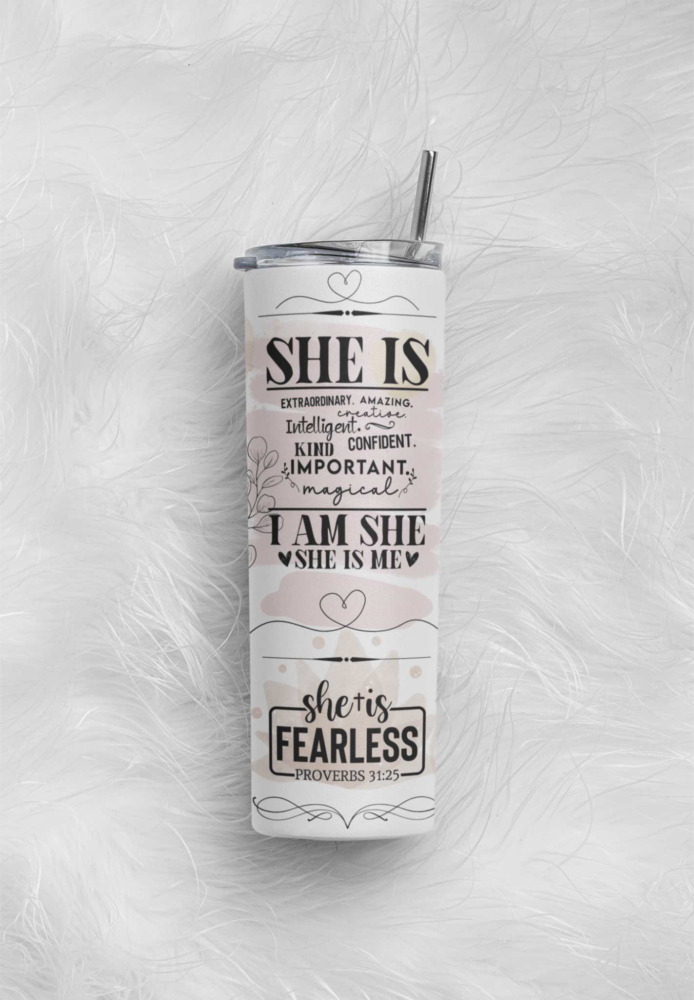 20 oz Skinny Coffee Travel Tumbler with Lid and Straw - Flex Appeal #008