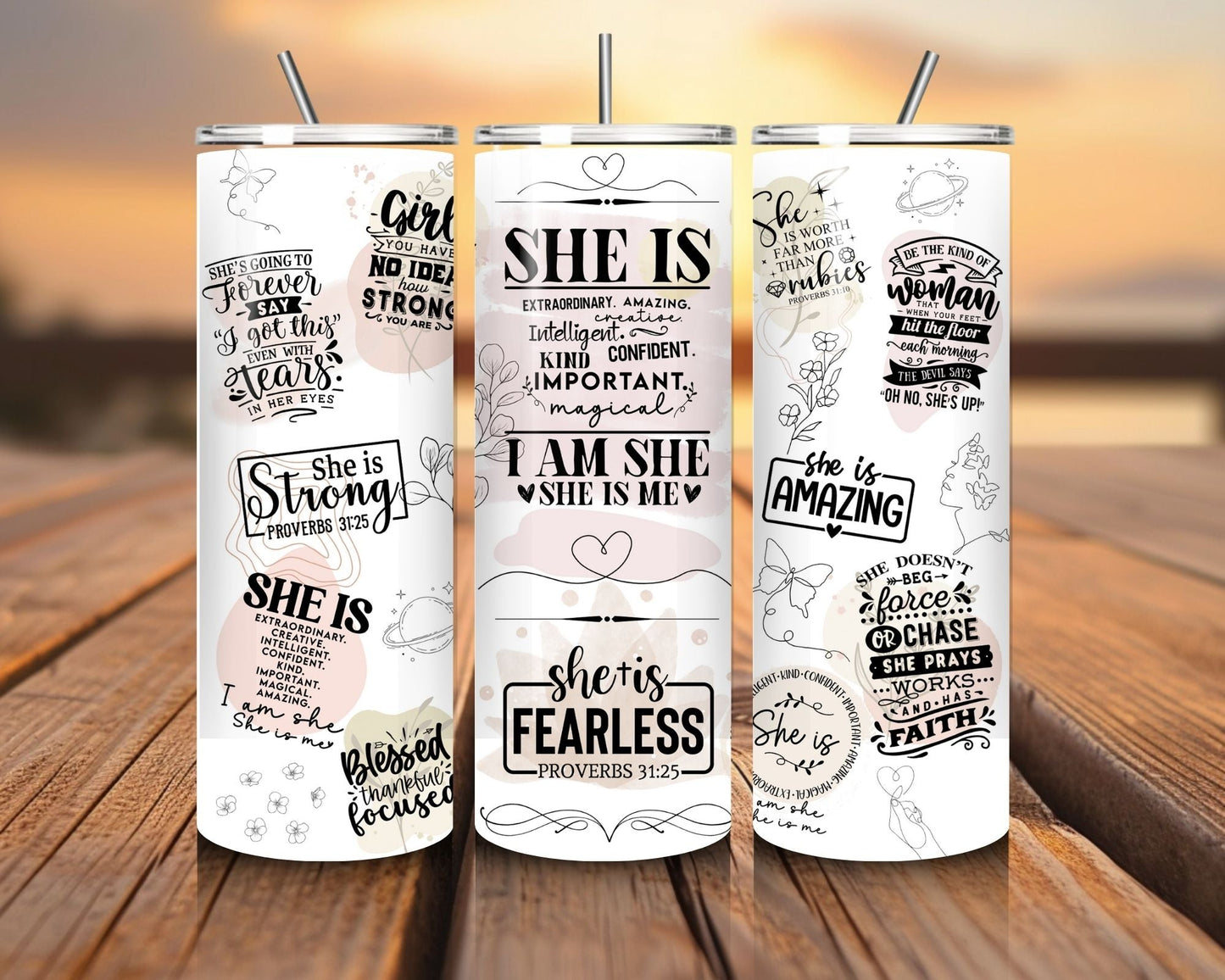 20 oz Skinny Coffee Travel Tumbler with Lid and Straw - Flex Appeal #008