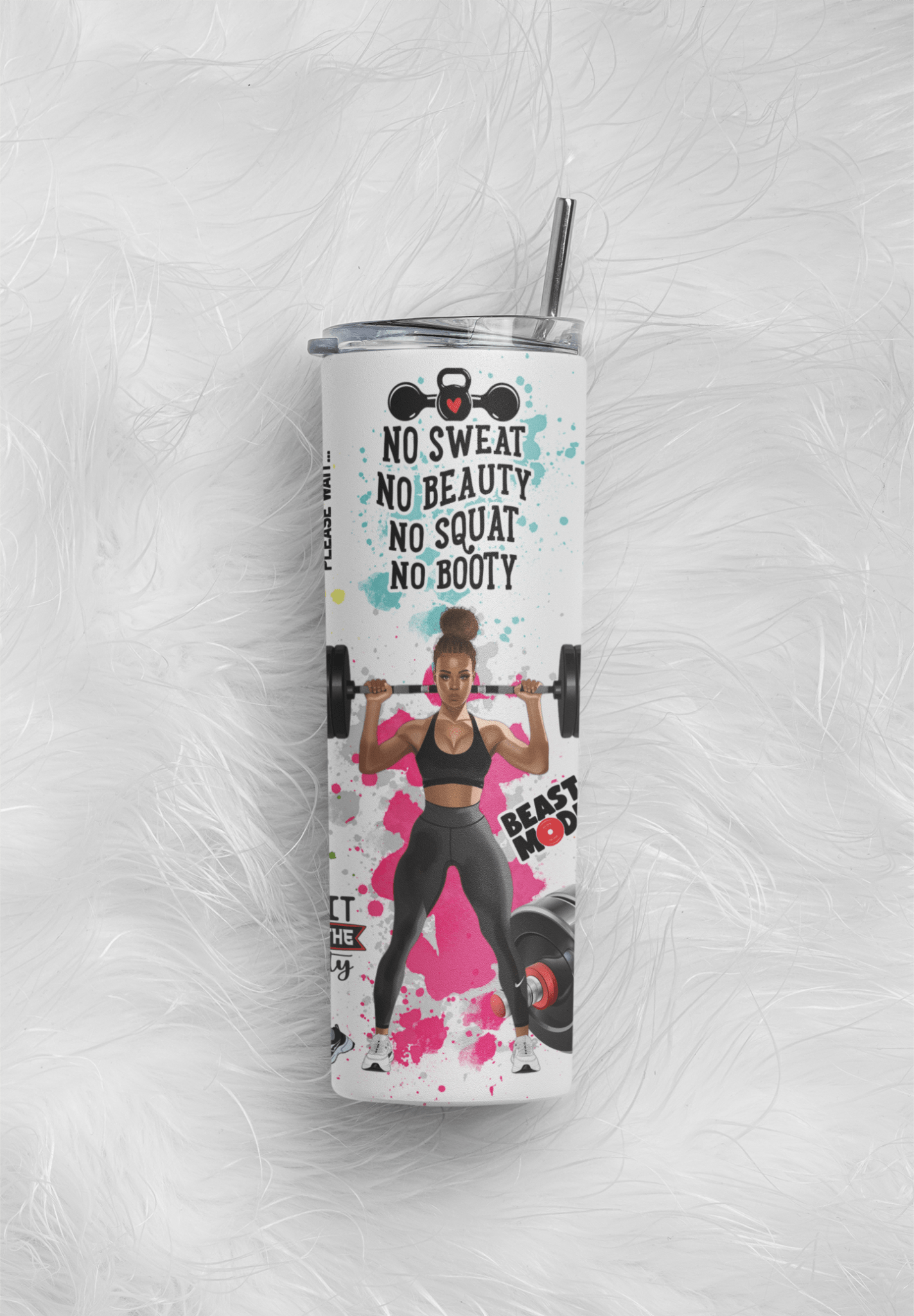 20 oz Skinny Coffee Travel Tumbler with Lid and Straw - Flex Appeal #010