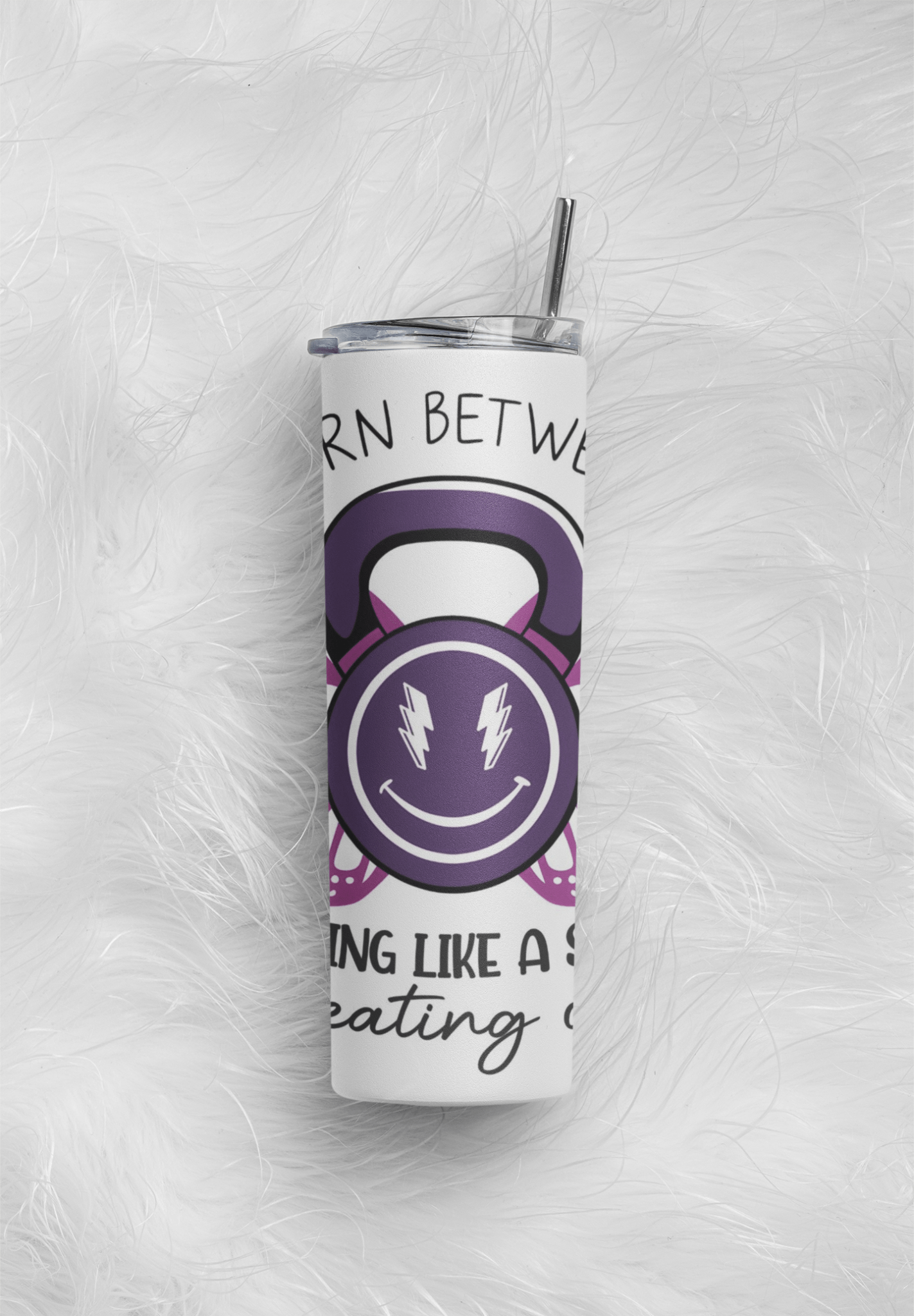 20 oz Skinny Coffee Travel Tumbler with Lid and Straw - Flex Appeal #016