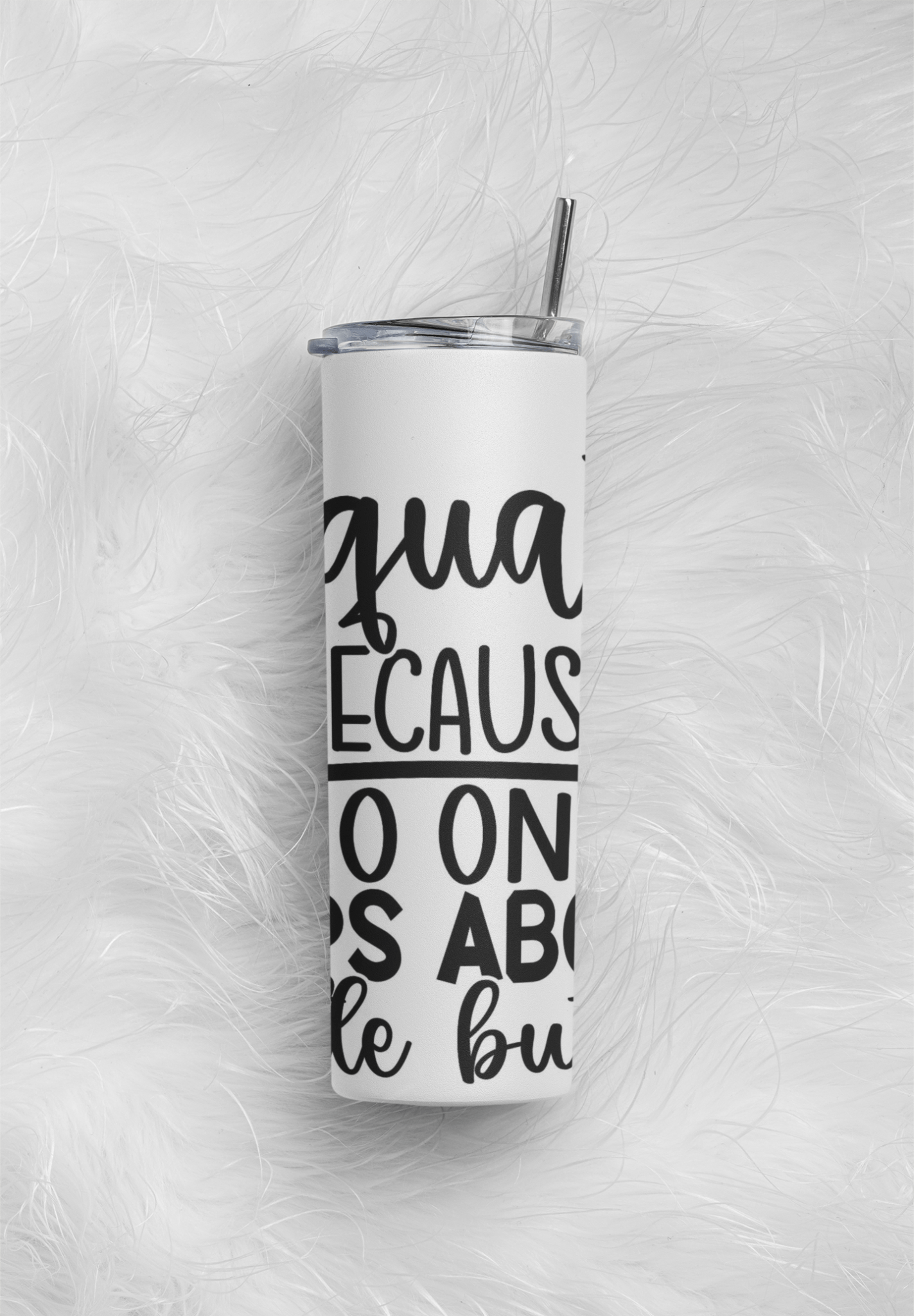 20 oz Skinny Coffee Travel Tumbler with Lid and Straw - Flex Appeal #021