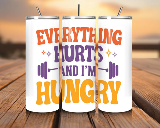 20 oz Skinny Coffee Travel Tumbler with Lid and Straw - Flex Appeal #022