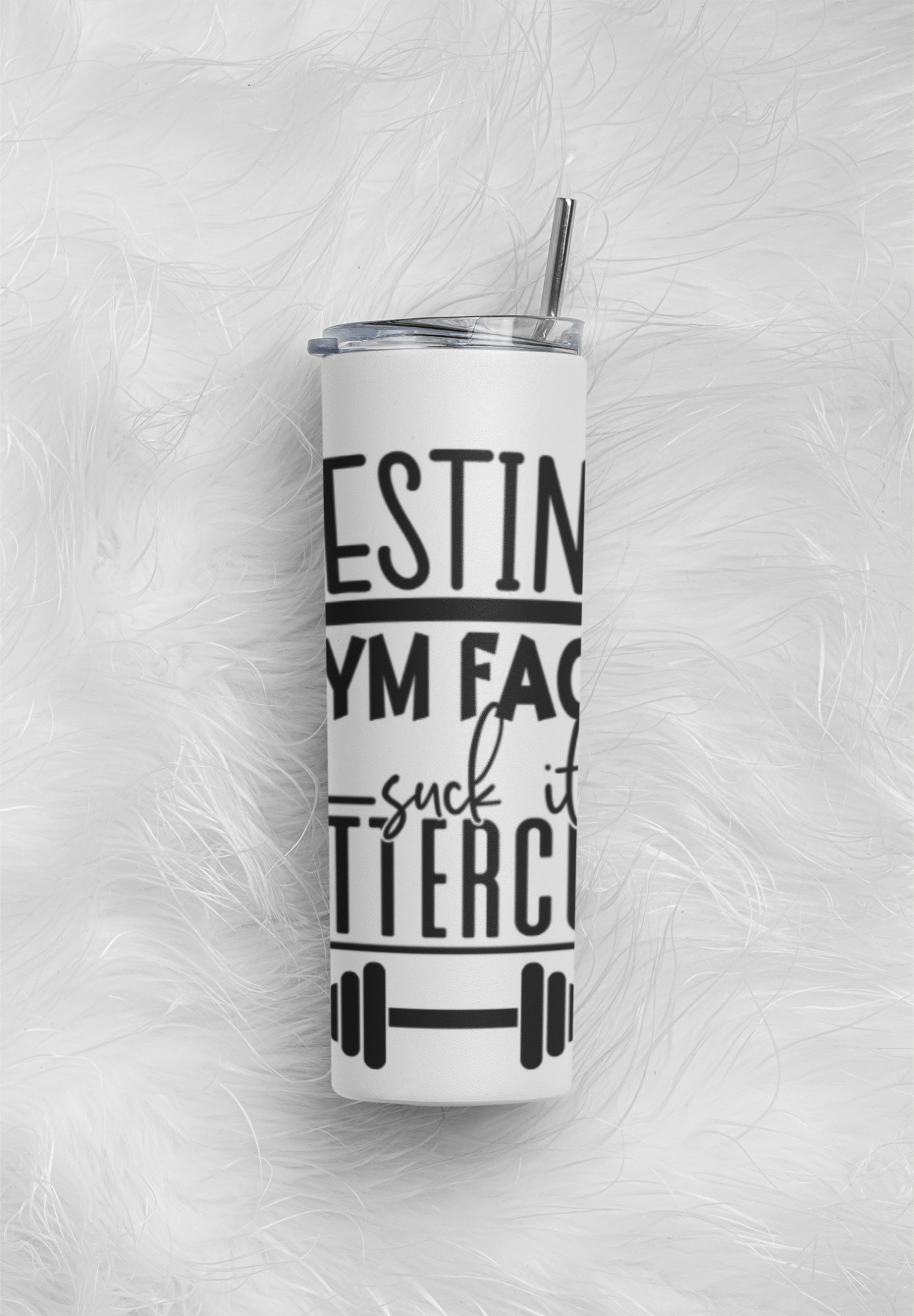 20 oz Skinny Coffee Travel Tumbler with Lid and Straw - Flex Appeal #024