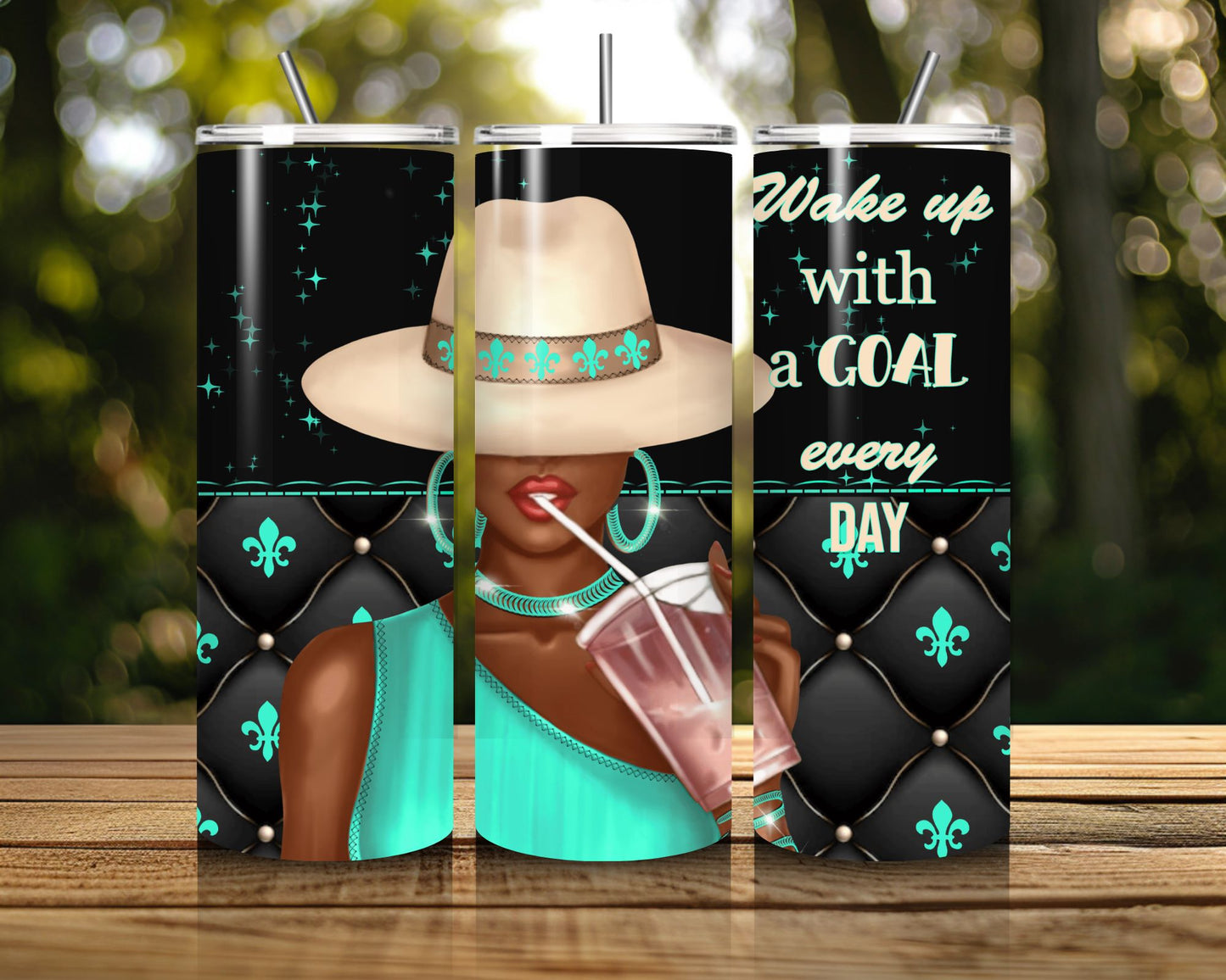 20 oz Skinny Coffee Travel Tumbler with Lid and Straw - Sassy Lady Boss #006