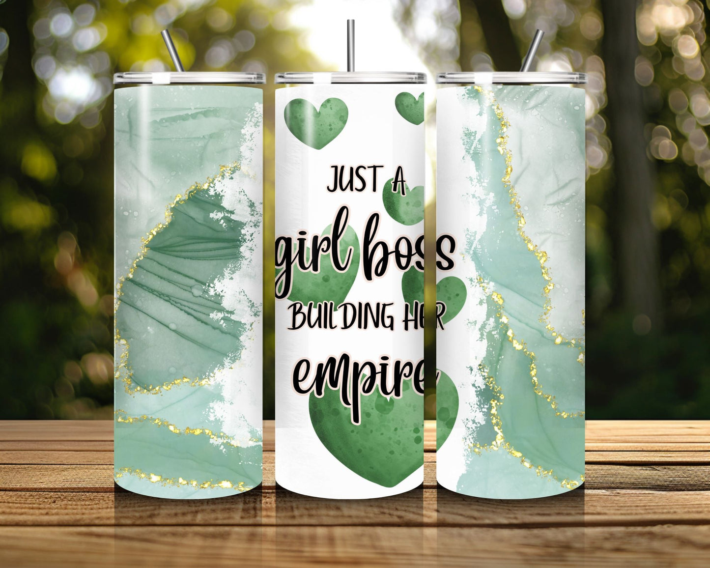 20 oz Skinny Coffee Travel Tumbler with Lid and Straw - Sassy Lady Boss #028