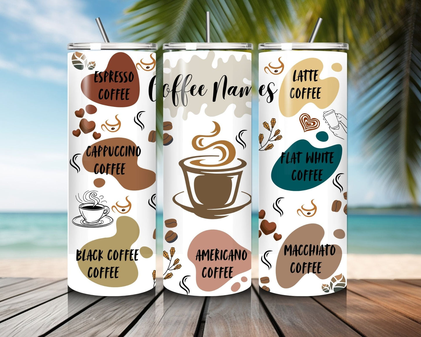 20 oz Skinny Coffee Travel Tumbler with Lid and Straw - Sip and Swag #008