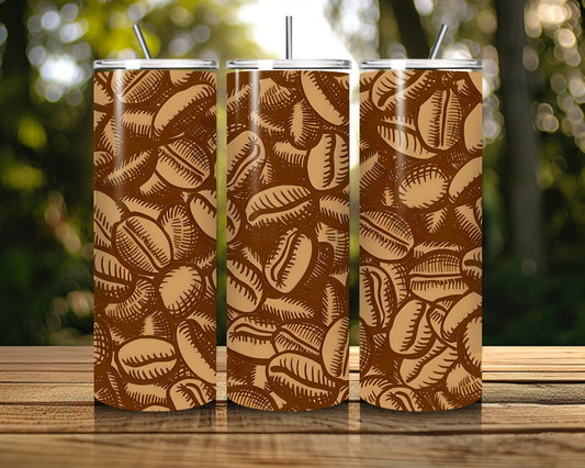 20 oz Skinny Coffee Travel Tumbler with Lid and Straw - Sip and Swag #020