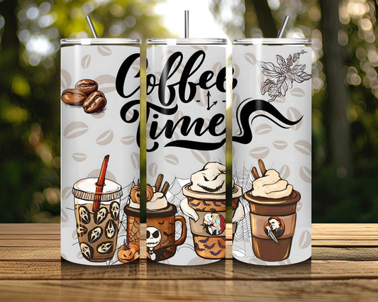 20 oz Skinny Coffee Travel Tumbler with Lid and Straw - Sip and Swag #027