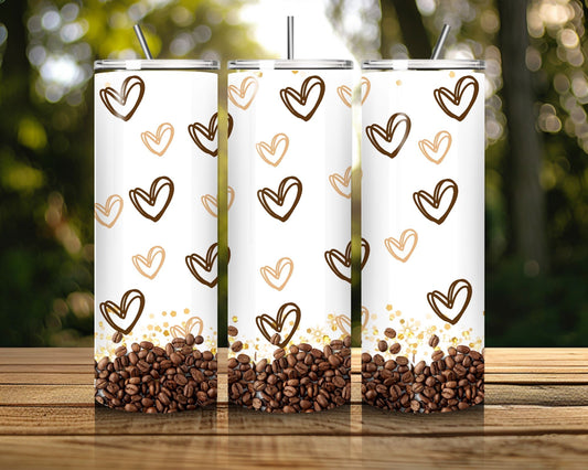 20 oz Skinny Coffee Travel Tumbler with Lid and Straw - Sip and Swag #034