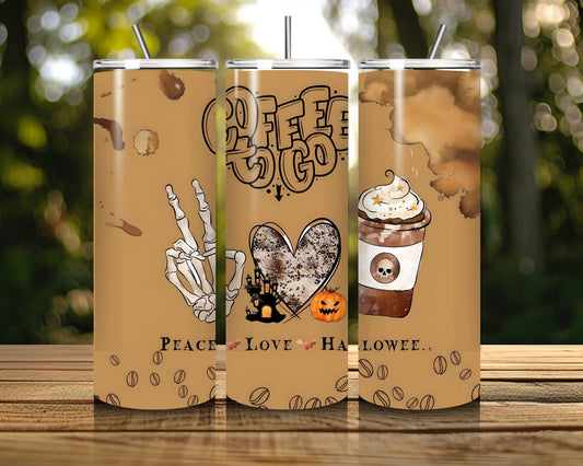 20 oz Skinny Coffee Travel Tumbler with Lid and Straw - Sip and Swag #045