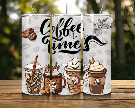 20 oz Skinny Coffee Travel Tumbler with Lid and Straw - Sip and Swag #046