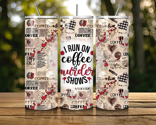 20 oz Skinny Coffee Travel Tumbler with Lid and Straw - Sip and Swag #051