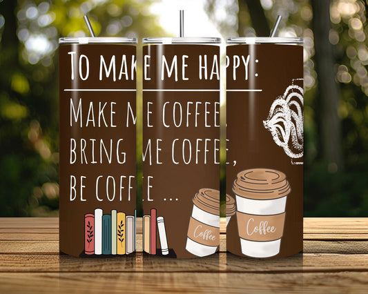 20 oz Skinny Coffee Travel Tumbler with Lid and Straw - Sip and Swag #053