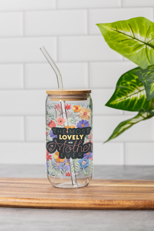 16 oz Clear or Frosted Can-Shaped Glass Cup #0021