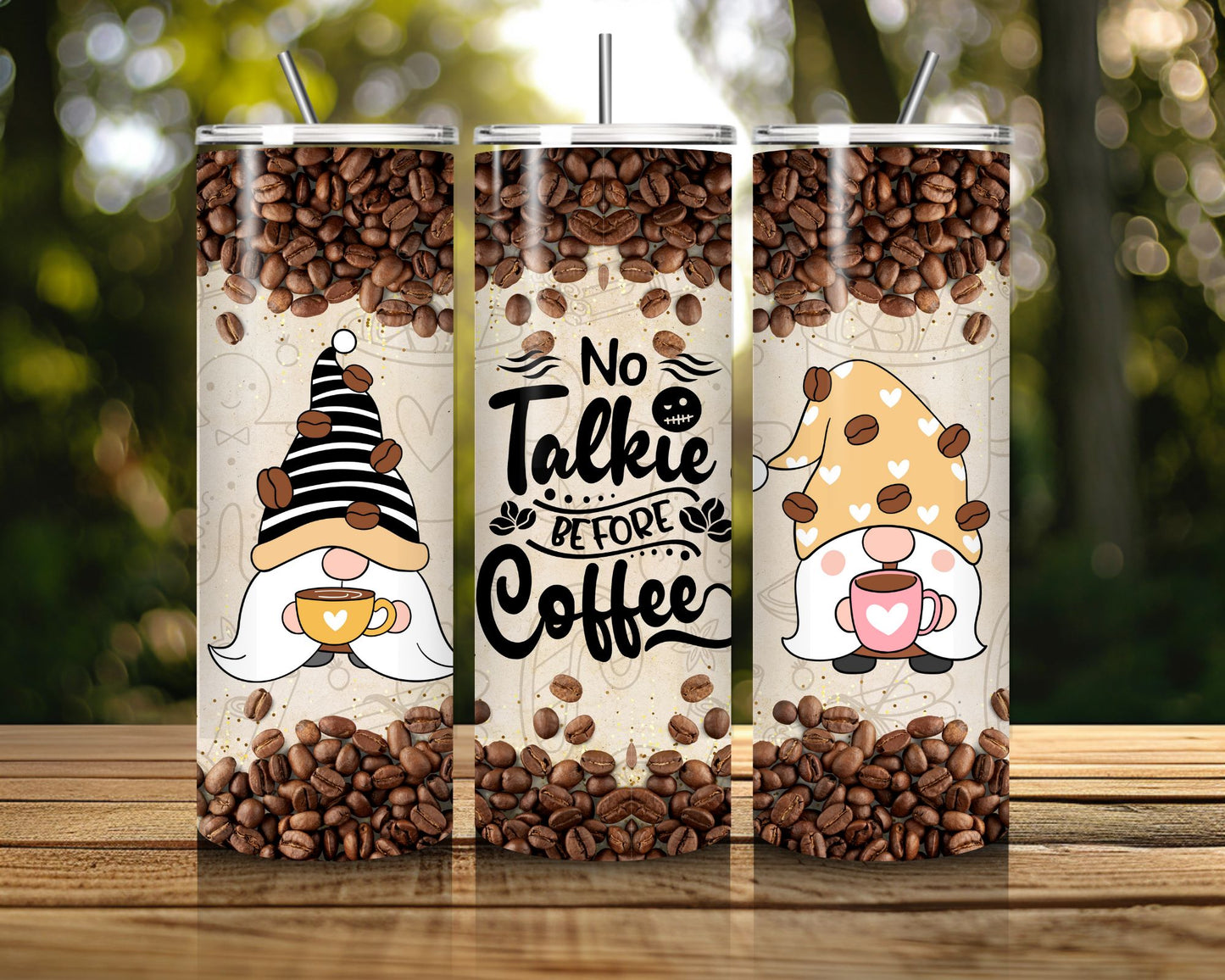 20 oz Skinny Coffee Travel Tumbler with Lid and Straw - Sip and Swag #030