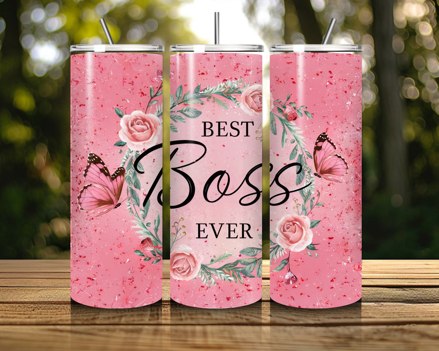 20 oz Skinny Coffee Travel Tumbler with Lid and Straw - Sassy Lady Boss #030