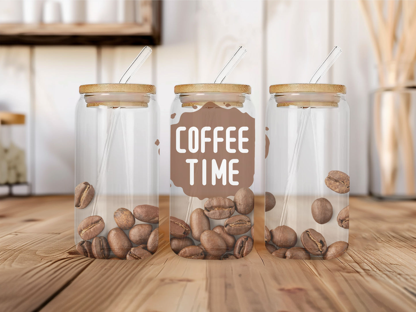 16 oz Clear or Frosted Can-Shaped Glass Cup #0039