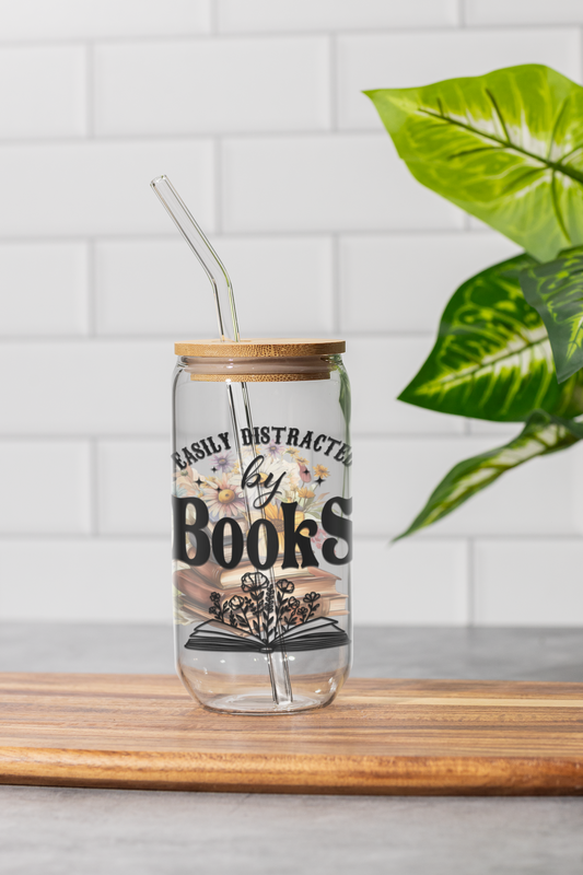 16 oz Clear or Frosted Can-Shaped Glass Cup #0043