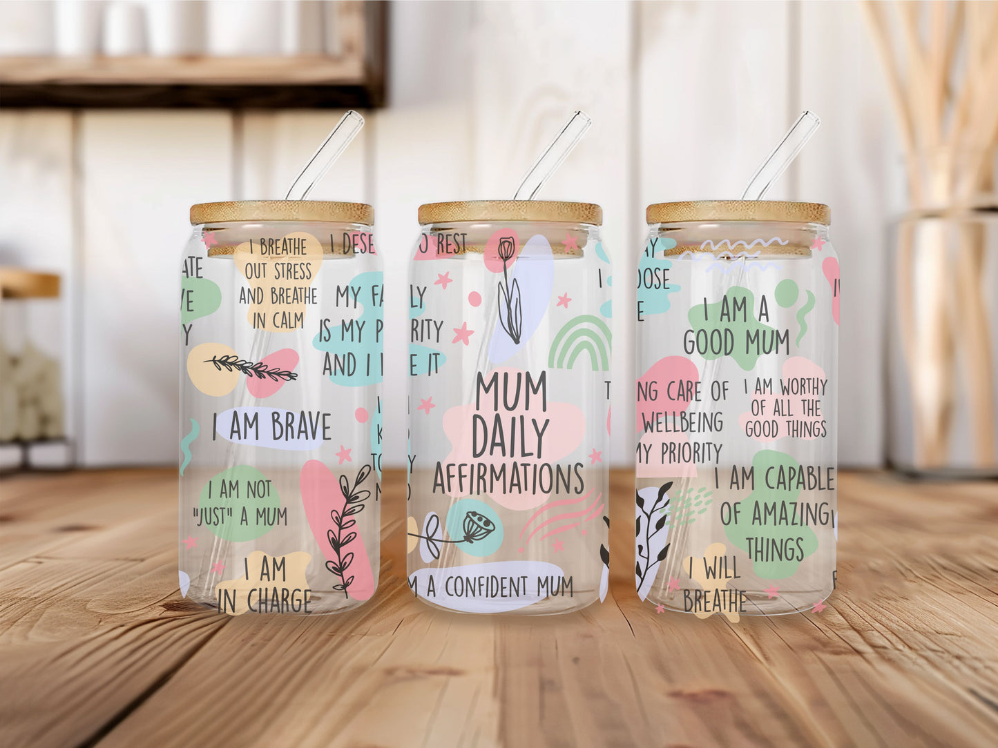 16 oz Clear or Frosted Can-Shaped Glass Cup #0044