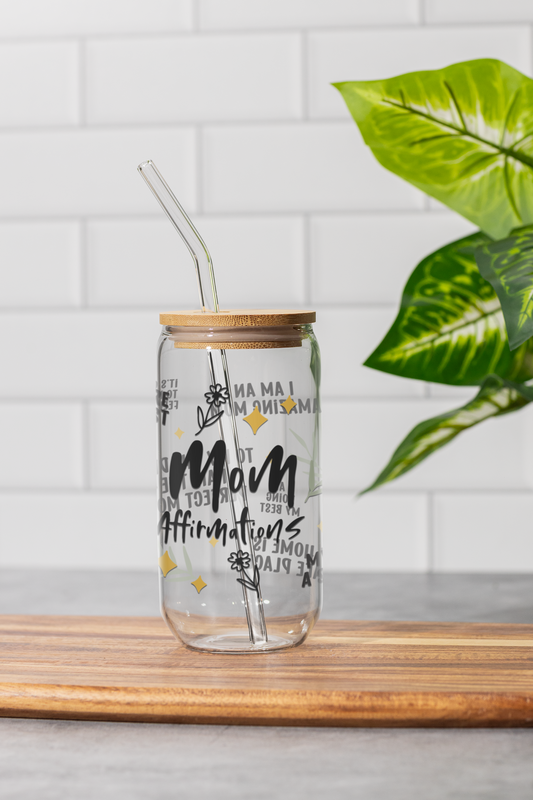 16 oz Clear or Frosted Can-Shaped Glass Cup #0051