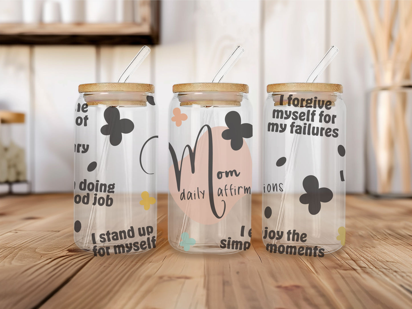 16 oz Clear or Frosted Can-Shaped Glass Cup #0053