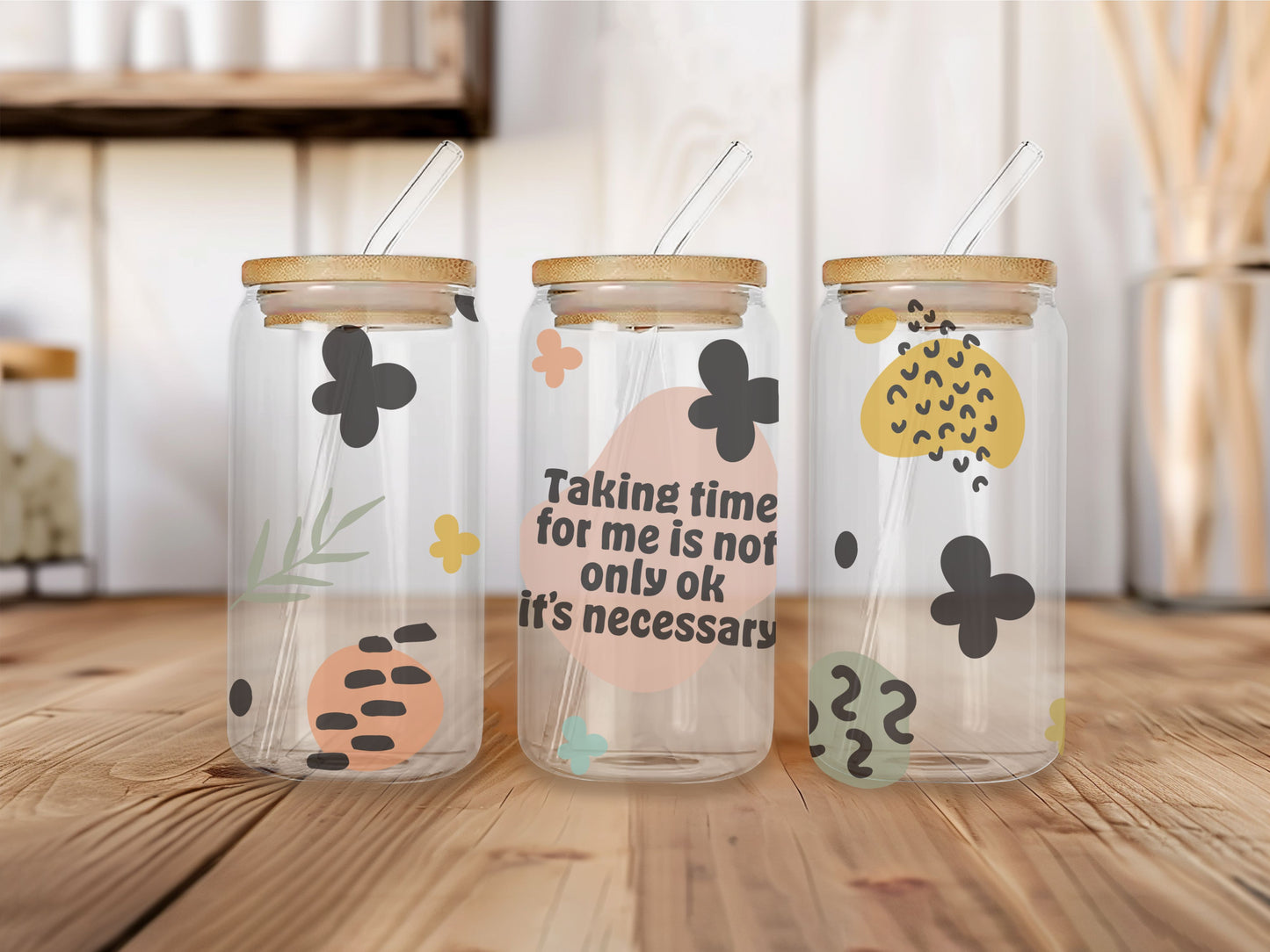 16 oz Clear or Frosted Can-Shaped Glass Cup #0058