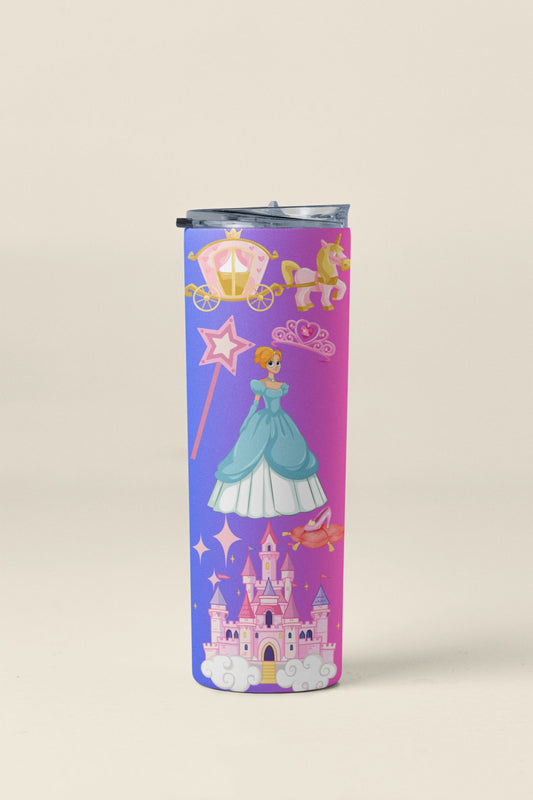 20oz Skinny Tumbler with Reusable Straw - Disney Princess