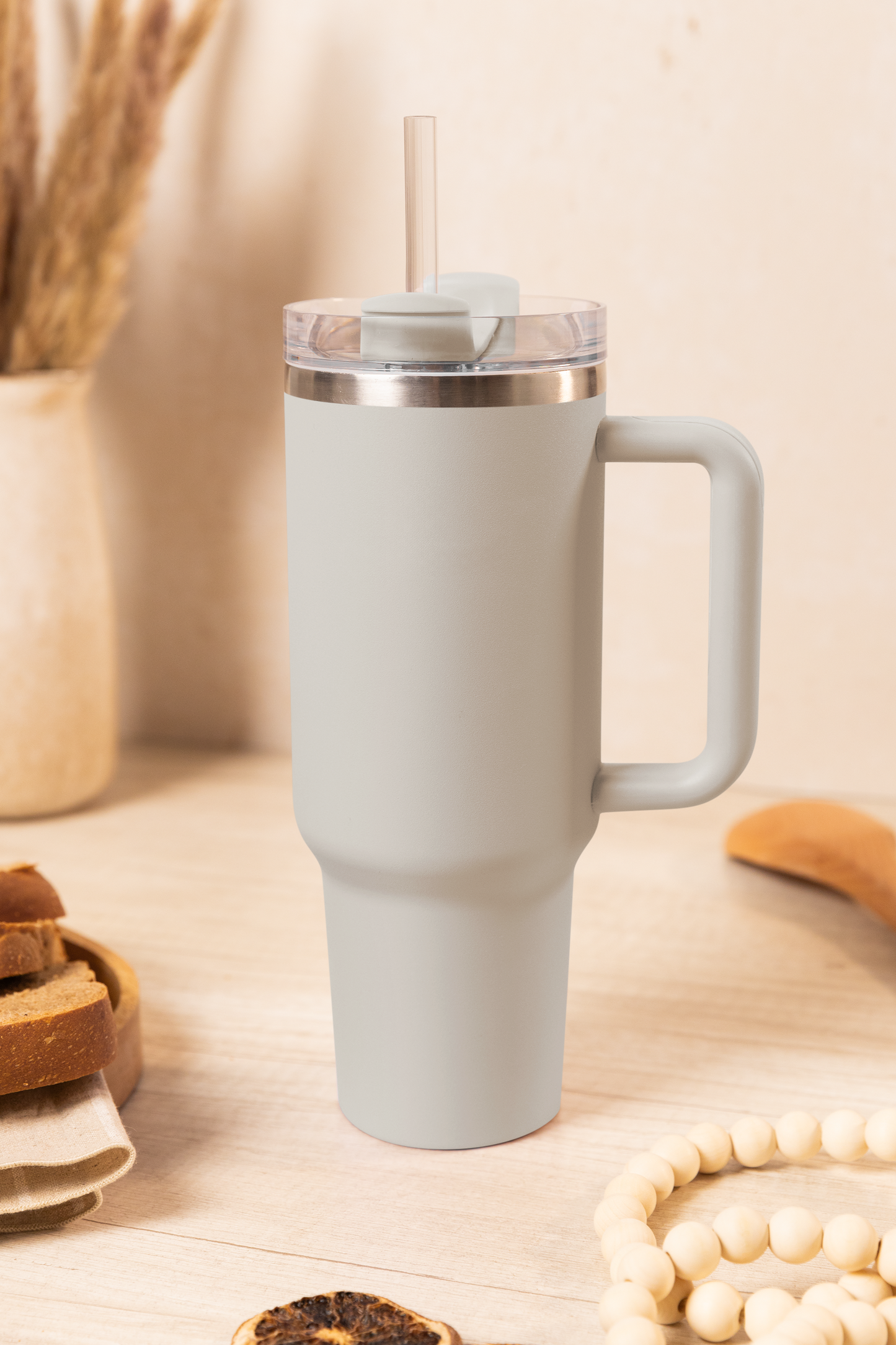 HYDROX - 900ml Gym Water Bottle / Tumbler with Straw and Handle (Ash)