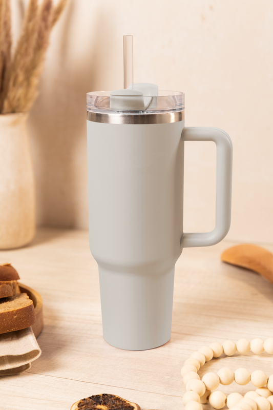 HYDROX - 900ml Gym Water Bottle / Tumbler with Straw and Handle (Ash)