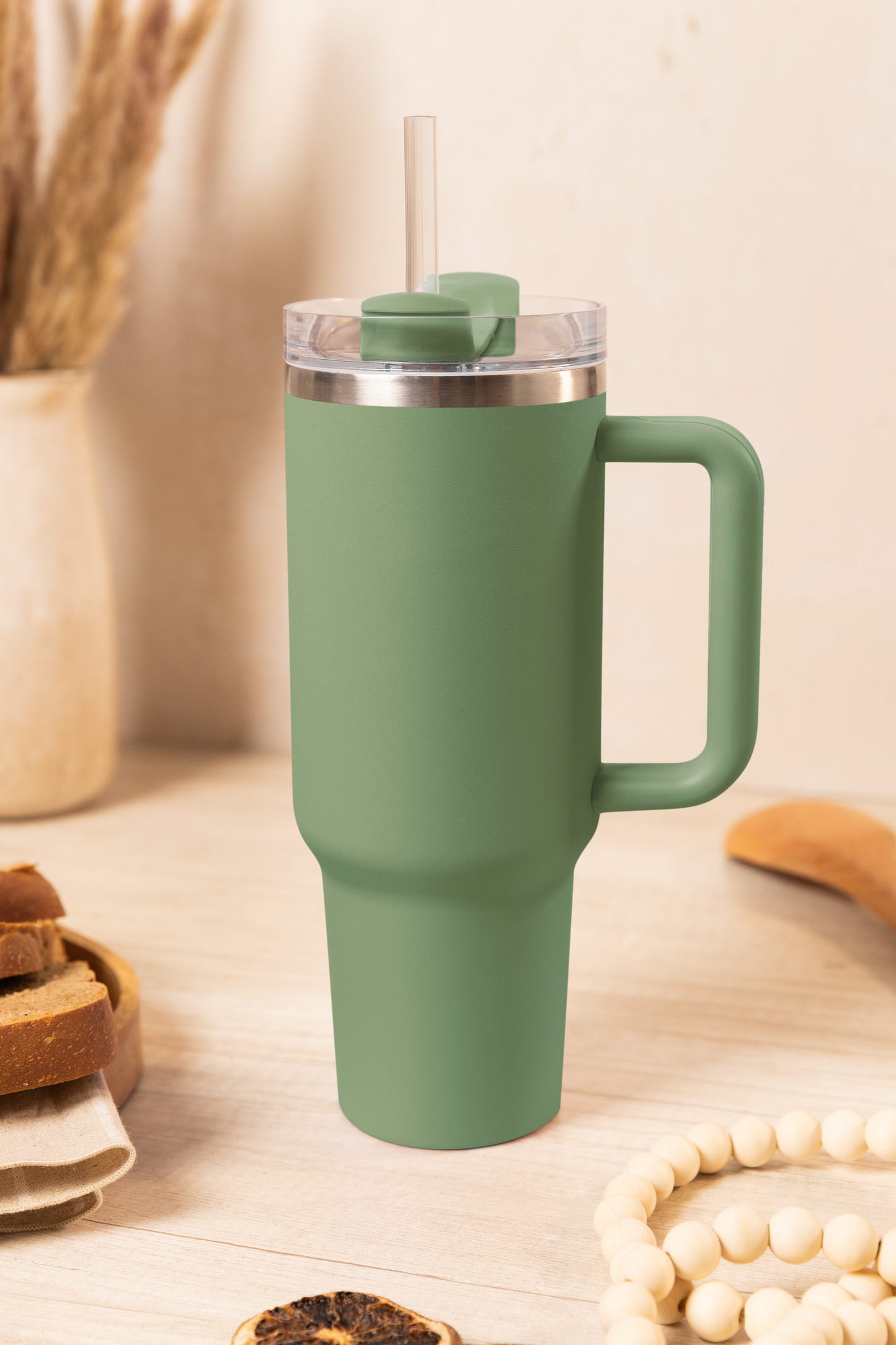 HYDROX - 900ml Gym Water Bottle / Tumbler with Straw and Handle (Pastel Green)