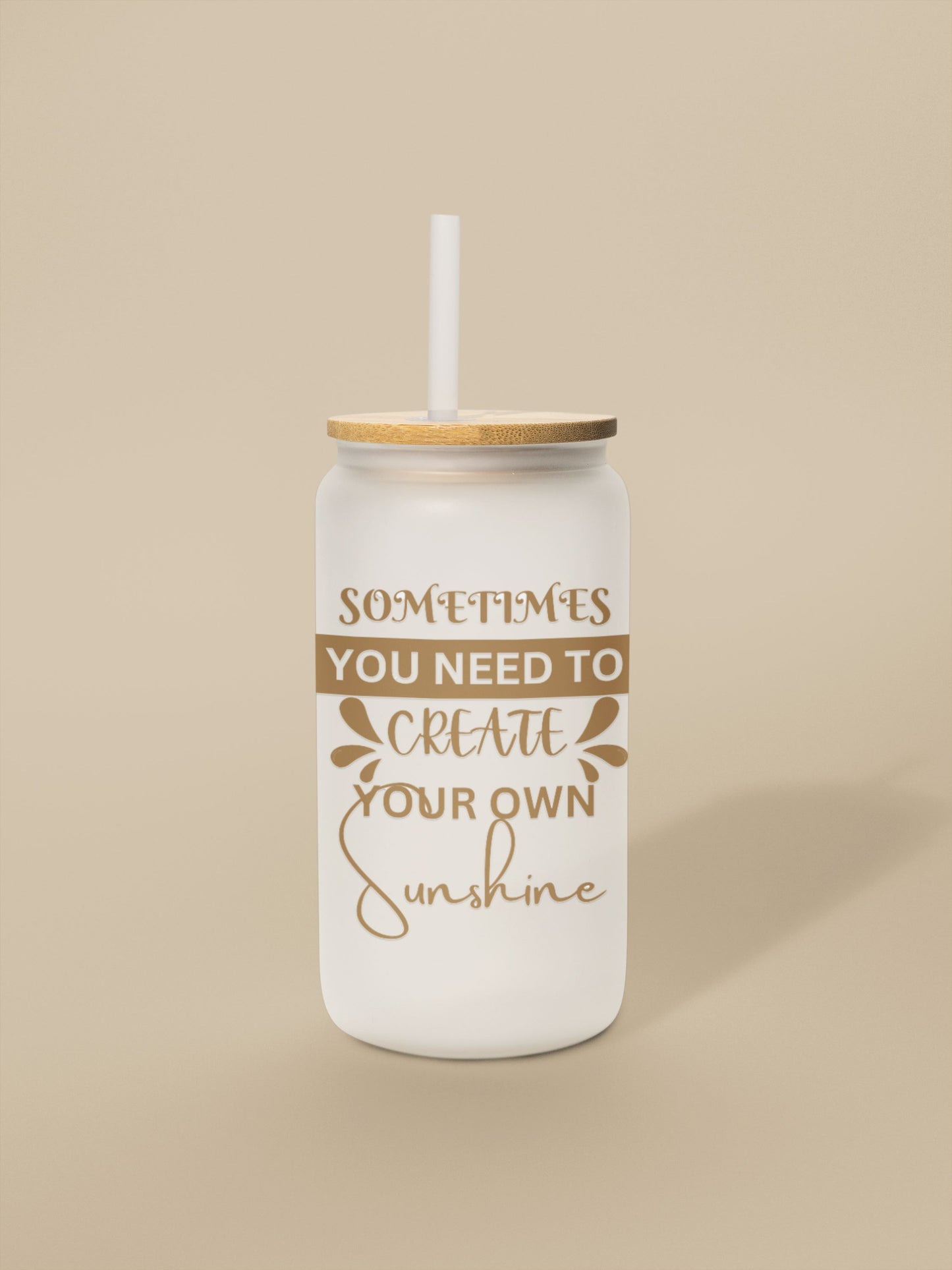 480ml Clear or Frosted Beer Can-Shaped Glass - Create Your Own Sunshine